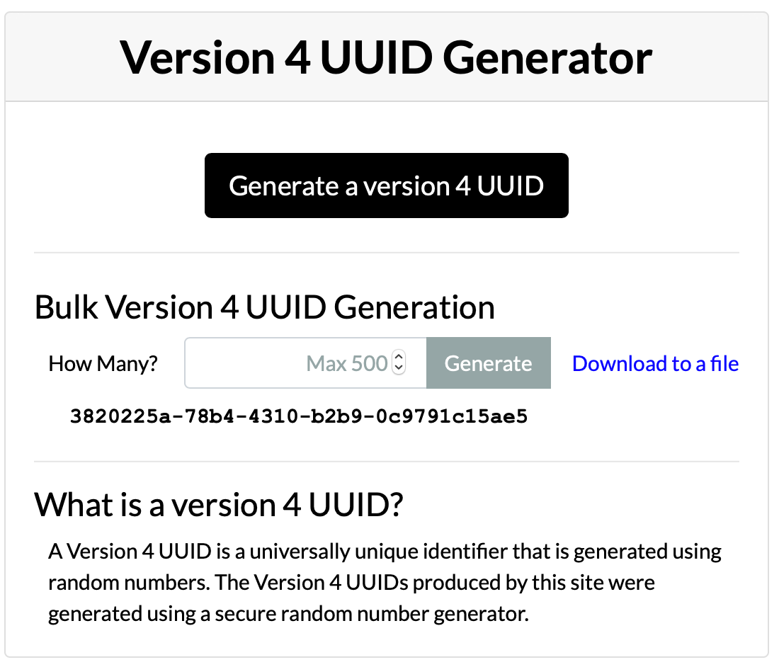 Генератор uuid python
