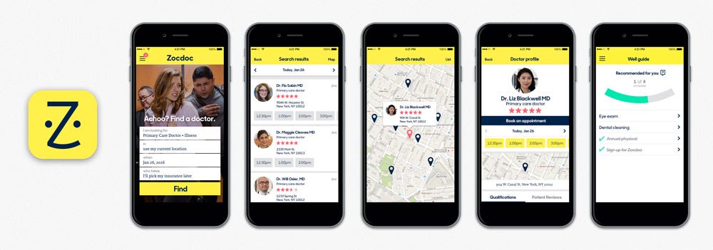 Week 2 (revised) | The “thing”: ZocDoc | by Chrystal To | Medium