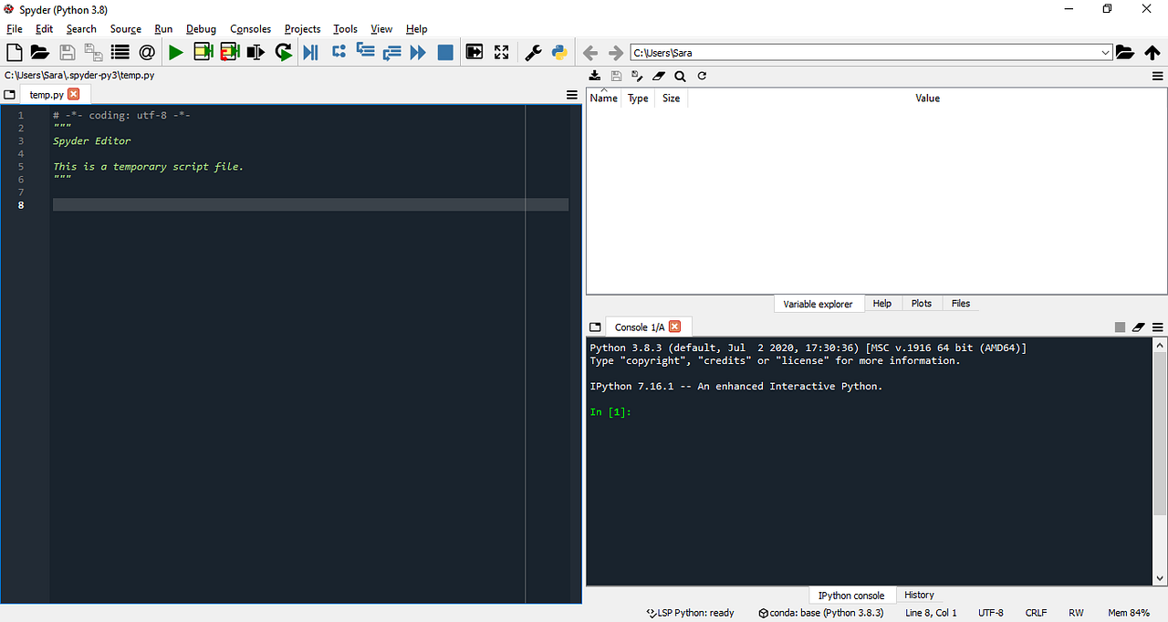 Spyder IDE and Windows Command Prompt | by Saraaa | Medium