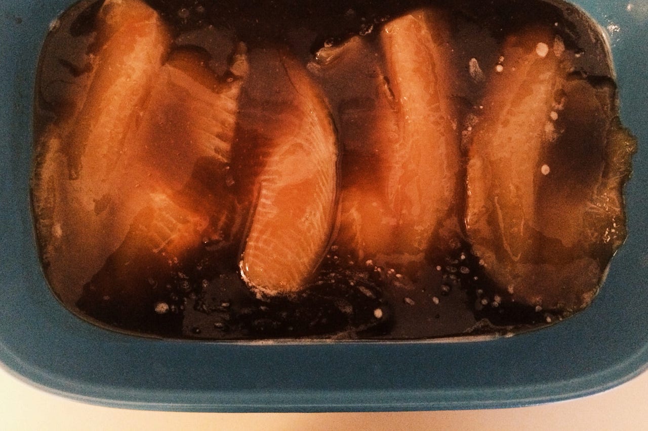 Recipe 11 Teriyaki Tilapia with Sriracha Cream Sauce by Sarah