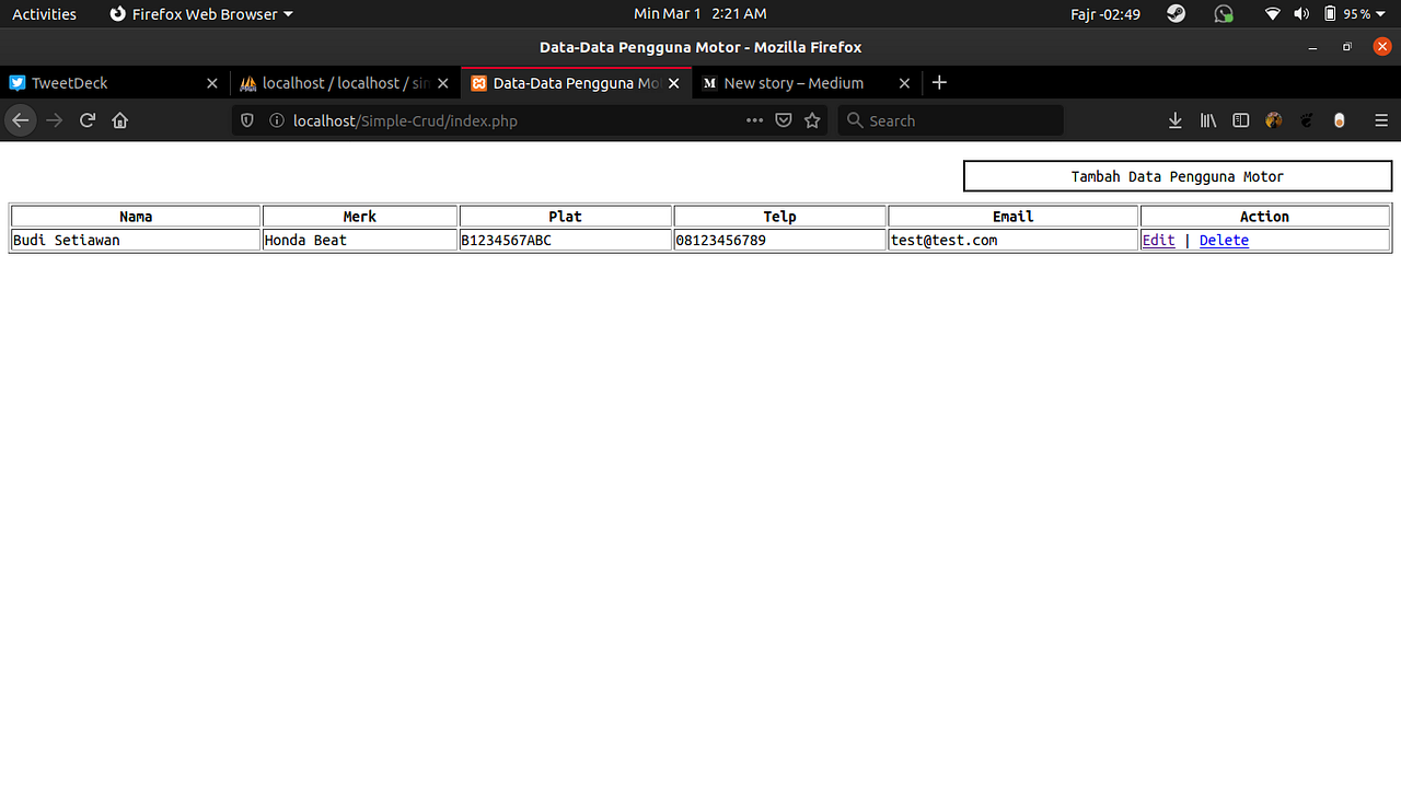 Membuat CRUD (Create, Read, Update, Delete) Sederhana Dengan PHP ...