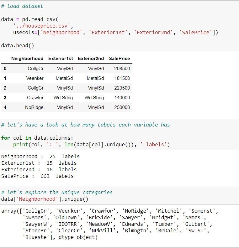 Categorical Encoding (Label / Ordinal / Integer encoding) in Feature