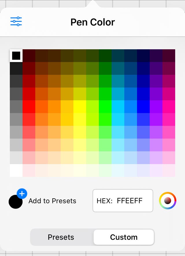 notability color palette