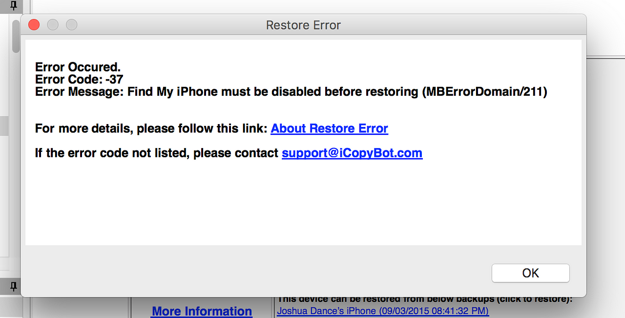 ibackupbot error code 20 ibackupbot error code 20