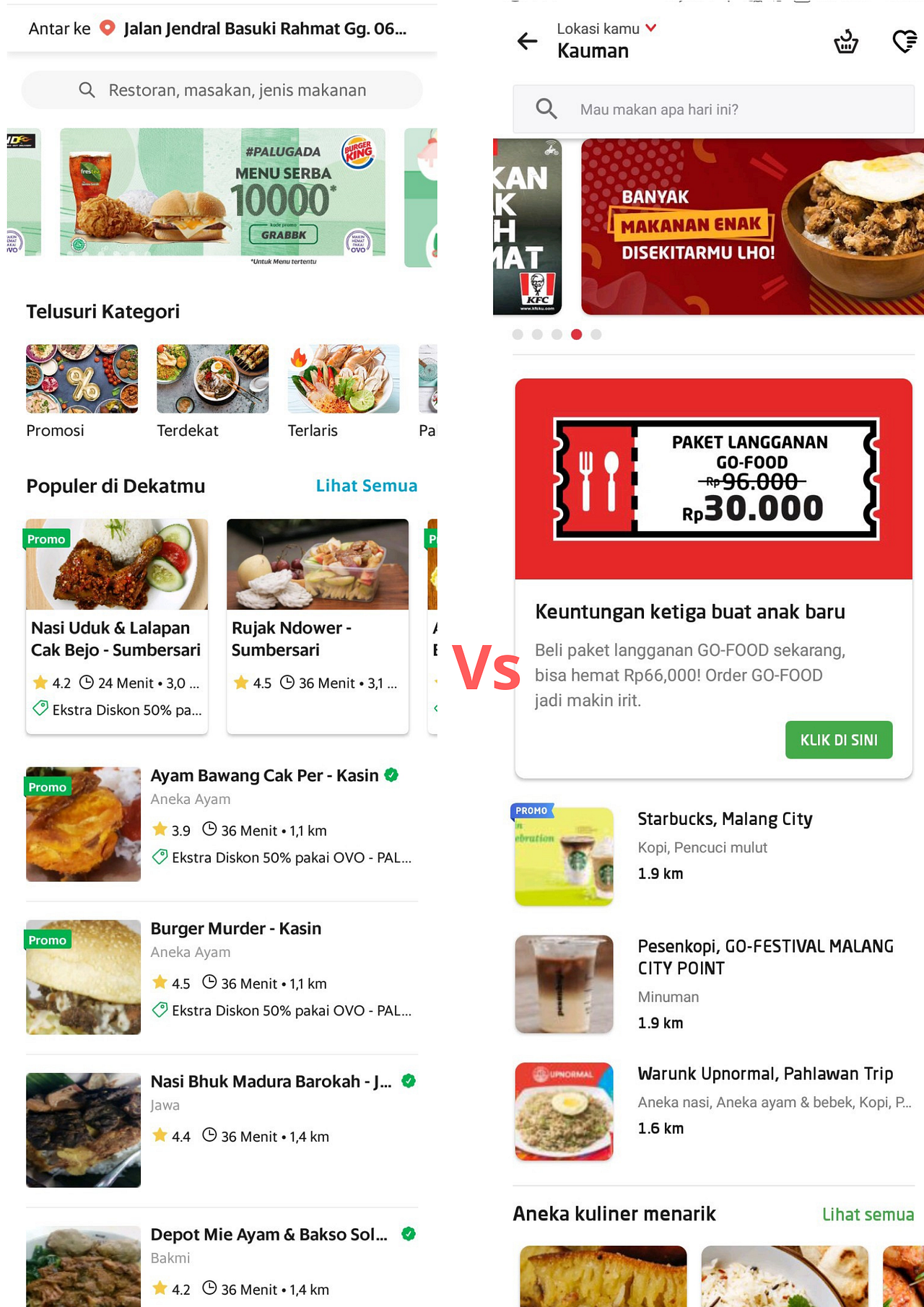 Perbandingan Ux + Ui Design Grabfood Vs Gofood by Ryoka Vertikal