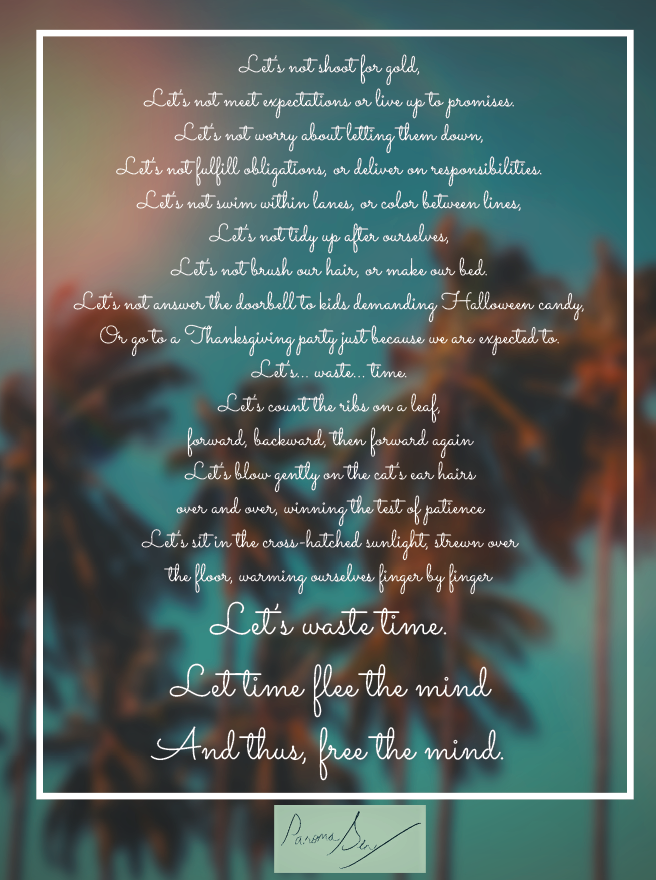 Don't waste time essay picture