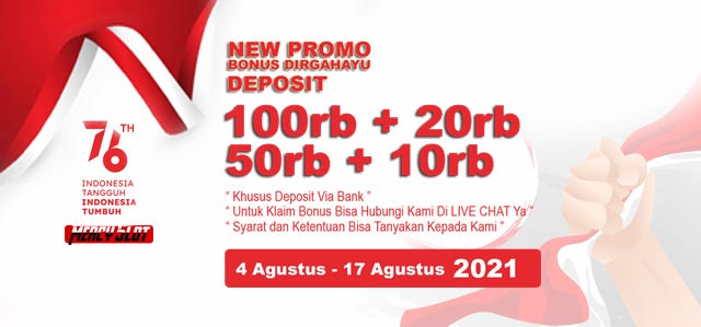 Bonus Dirgahayu ke -76 HUT Indonesia 17 Agustus 2021 — MercySlot 1*epw0_DudCsblZCv_r3Mh_A