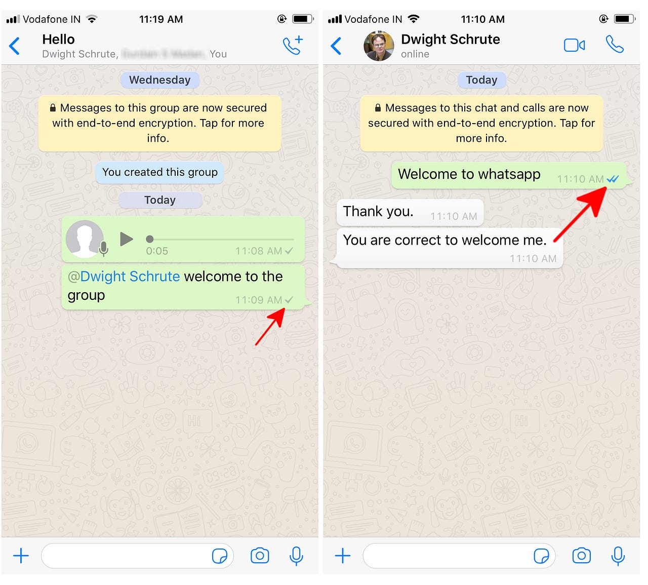 what does read receipts mean on whatsapp status