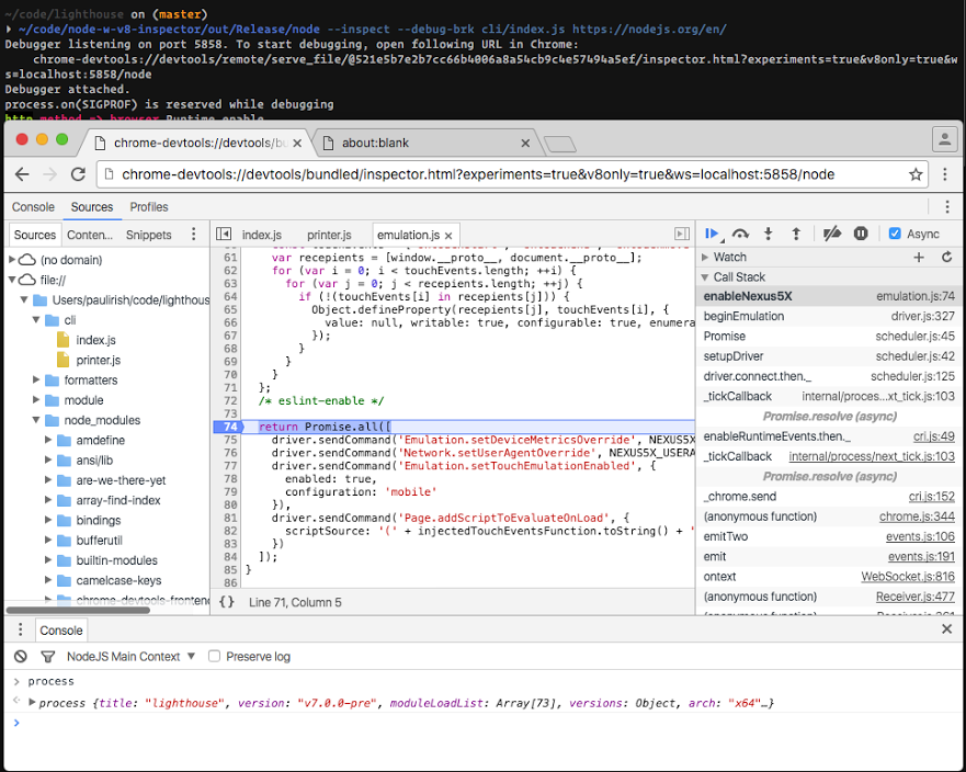 Debugging Node.js With Chrome DevTools | By Paul Irish | Medium