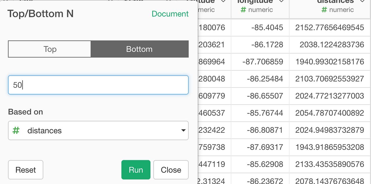 Calculating a distance between two locations with geosphere package ...