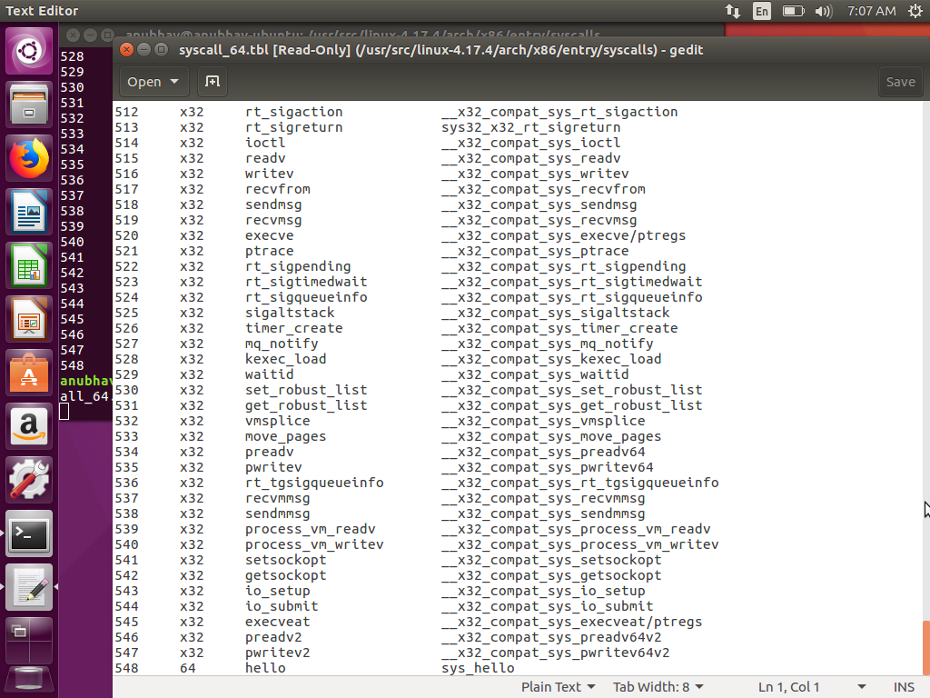 Adding a Hello World System Call to Linux Kernel by Anubhav Shrimal