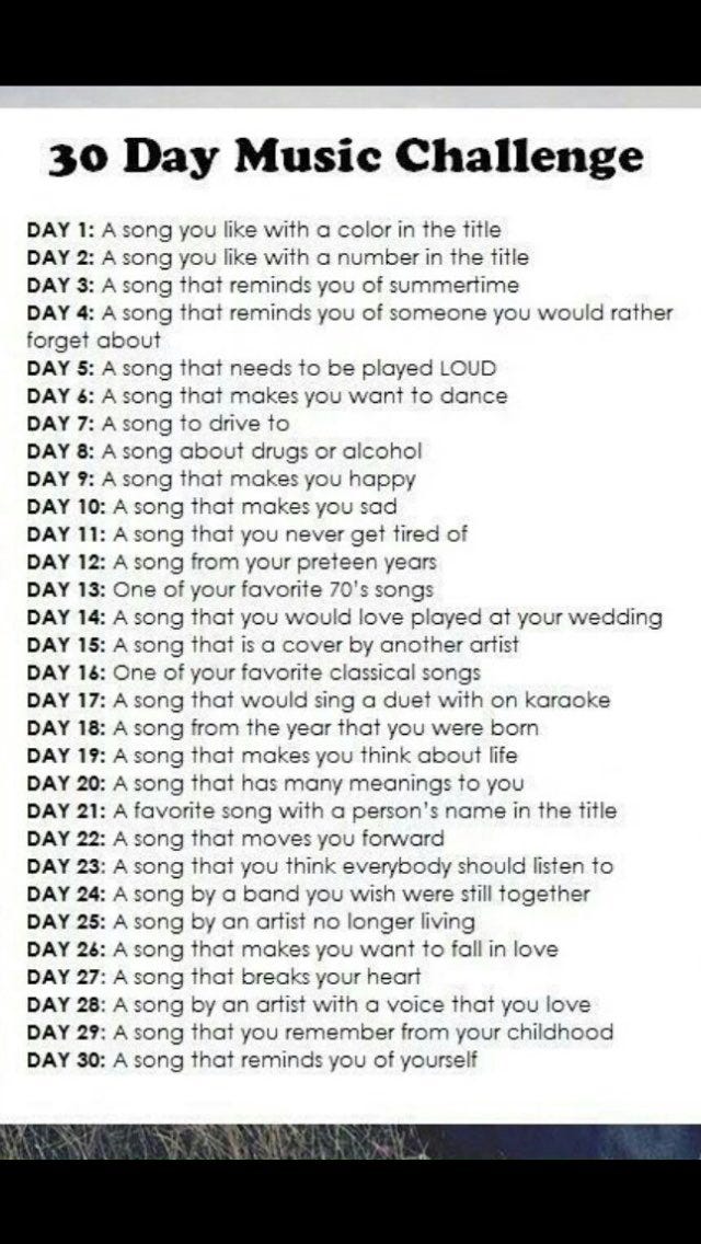 30 Day Music Challenge M Medium