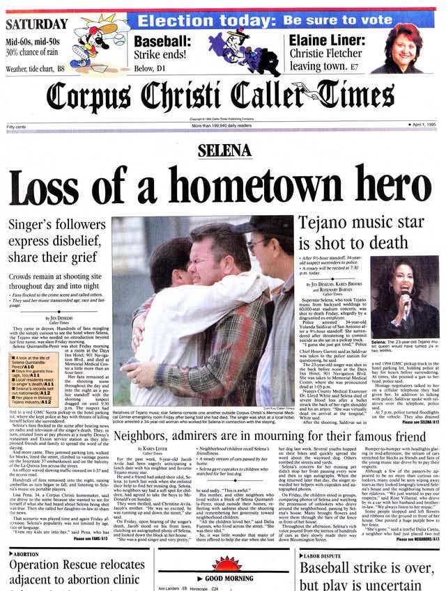 A newspaper with the headline “Loss of a Hometown Hero”