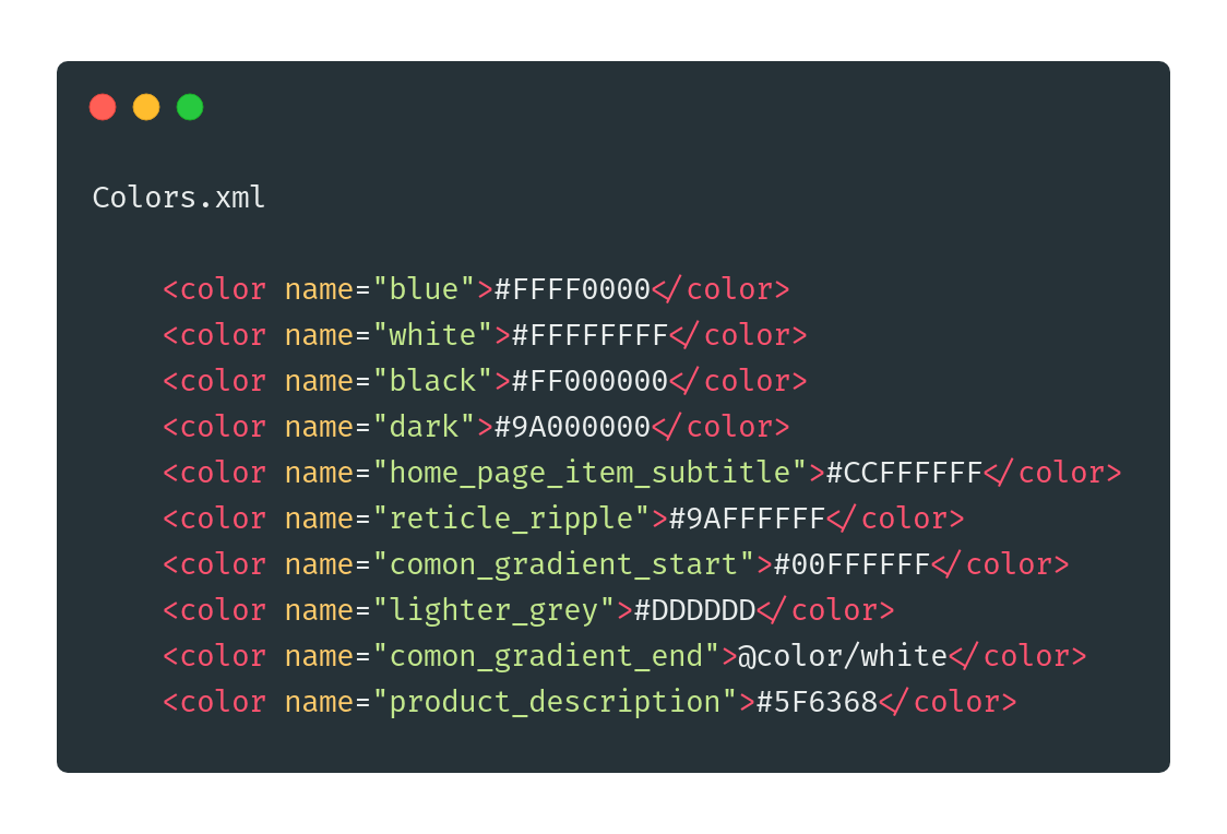 Naming Conventions for colors.xml in Android development ProAndroidDev
