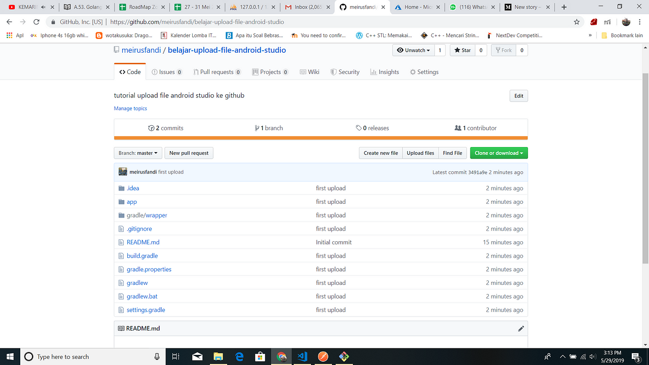 android studio github tutorial pull