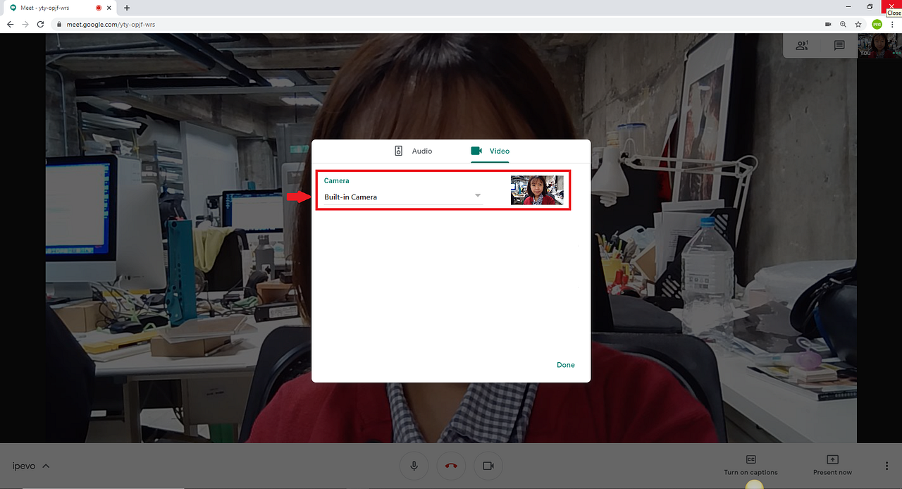 Screen sharing with IPEVO doc cam in Google Meet On IPEVO