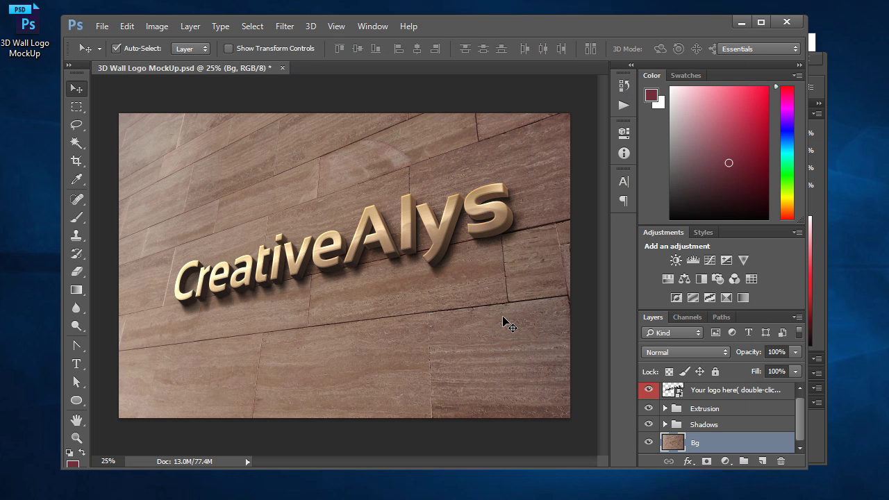 Download 3d Wall Logo Mockup Photoshop Tutorial By Creativealys Com Jul 2020 Medium