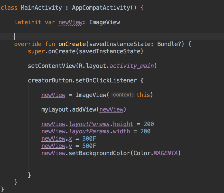 Kotlin Dynamically Creating an ImageView During Runtime by Andrew
