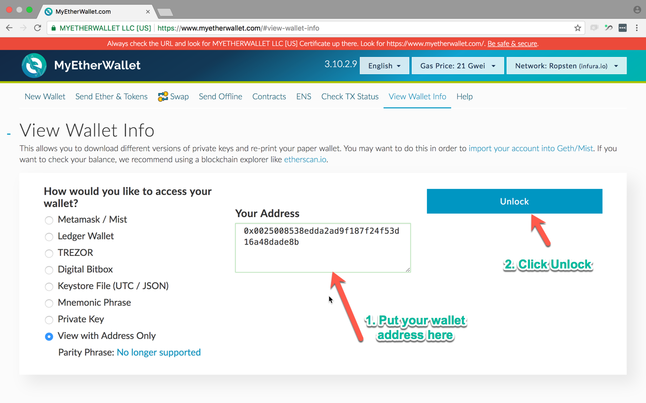 Check Your DAY Token Balance Using Etherscan or MyEtherWallet in