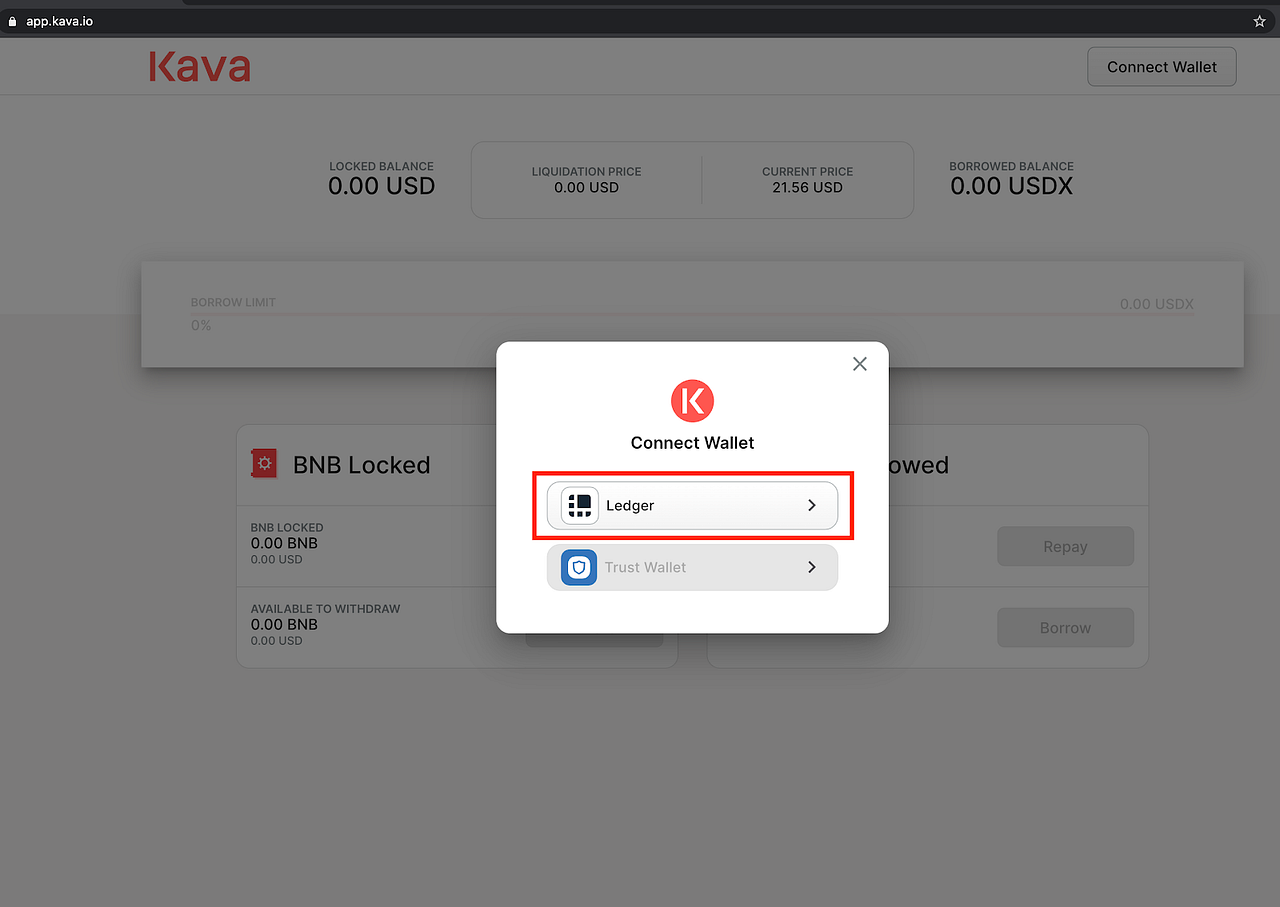 Borrow USDX on Kava with Ledger. Step-by-step guide on how ...