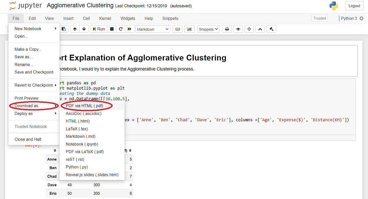 Jupyter Notebook to PDF in a few lines by Cornellius Yudha Wijaya