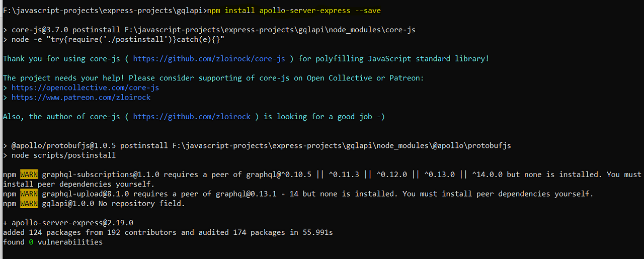 Create GraphQL API in Expressjs Project Using Apollo Server Express