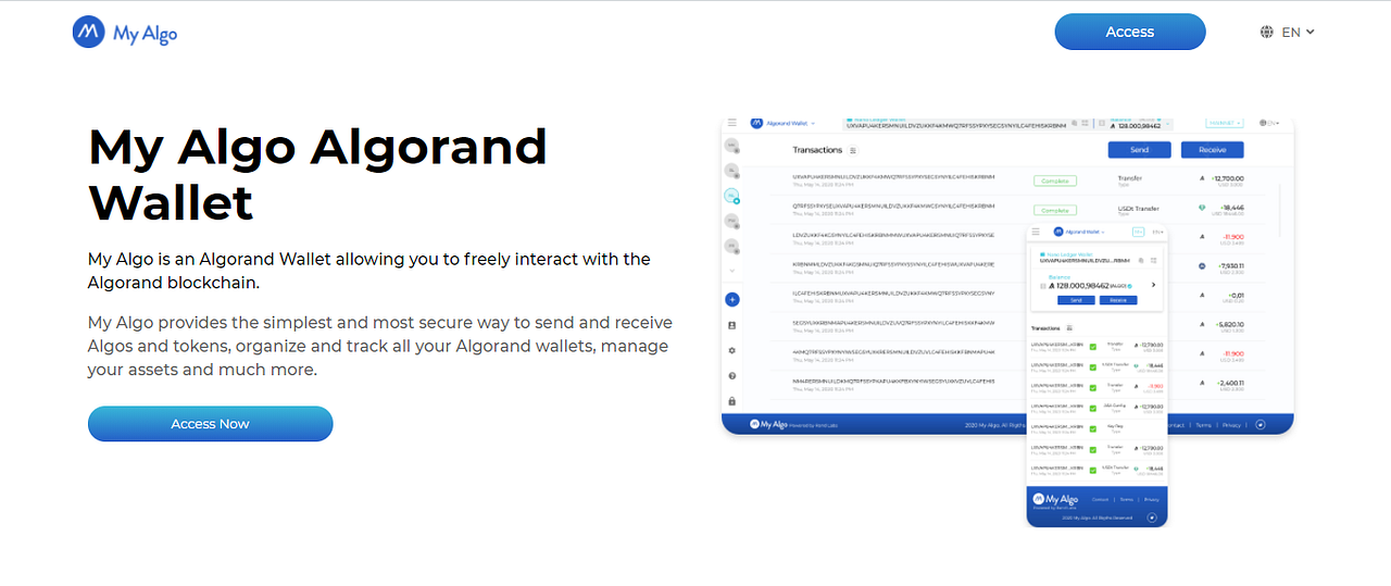 How To Set Up A MyAlgo Wallet. And how to get started using your ALGO