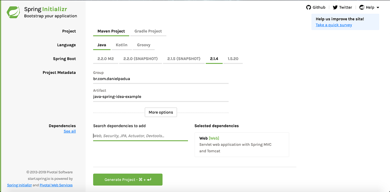 Java Spring Initializr Intellij Java Spring Boot Initializr