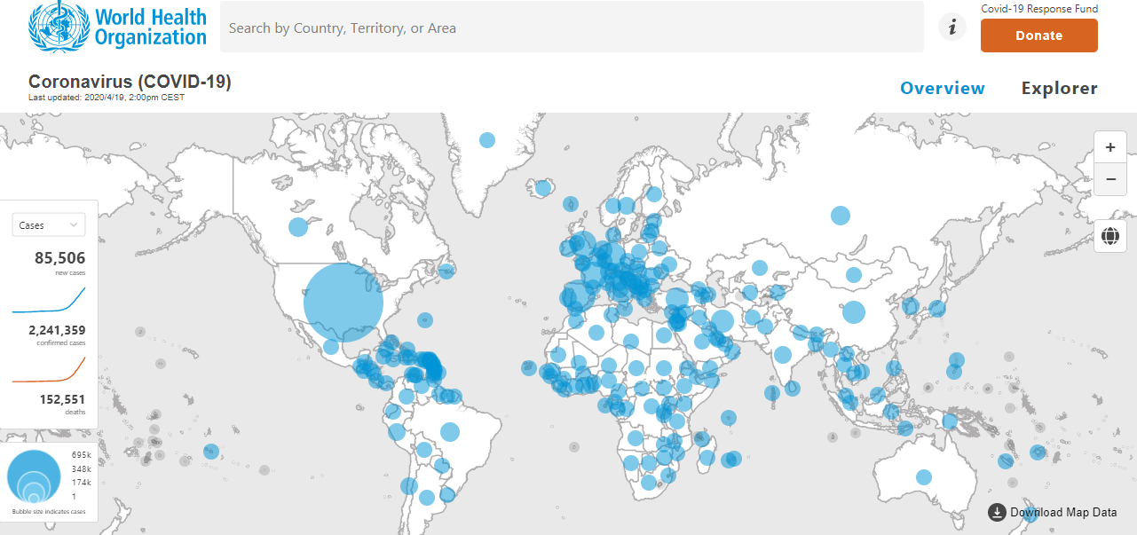 WHO - COVID-19 Dashboard