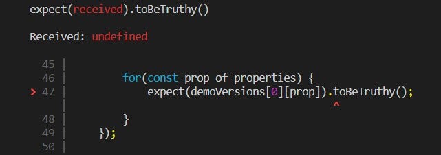 Unclear error message: undefined