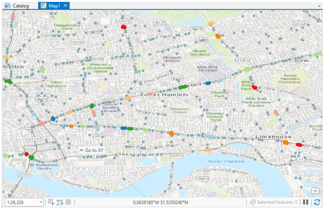 Accident hot spots in London