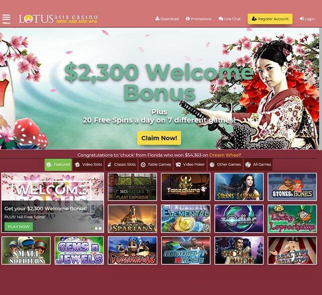 Lotus Asia Casino Free Spins