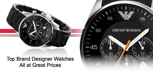 designer posh watches armani