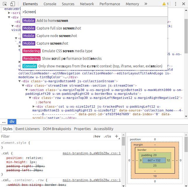 chrome full page screenshot dev tools