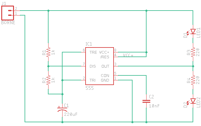 First Project in Eagle — 555's Flasher | by J3 | Jungletronics | Medium