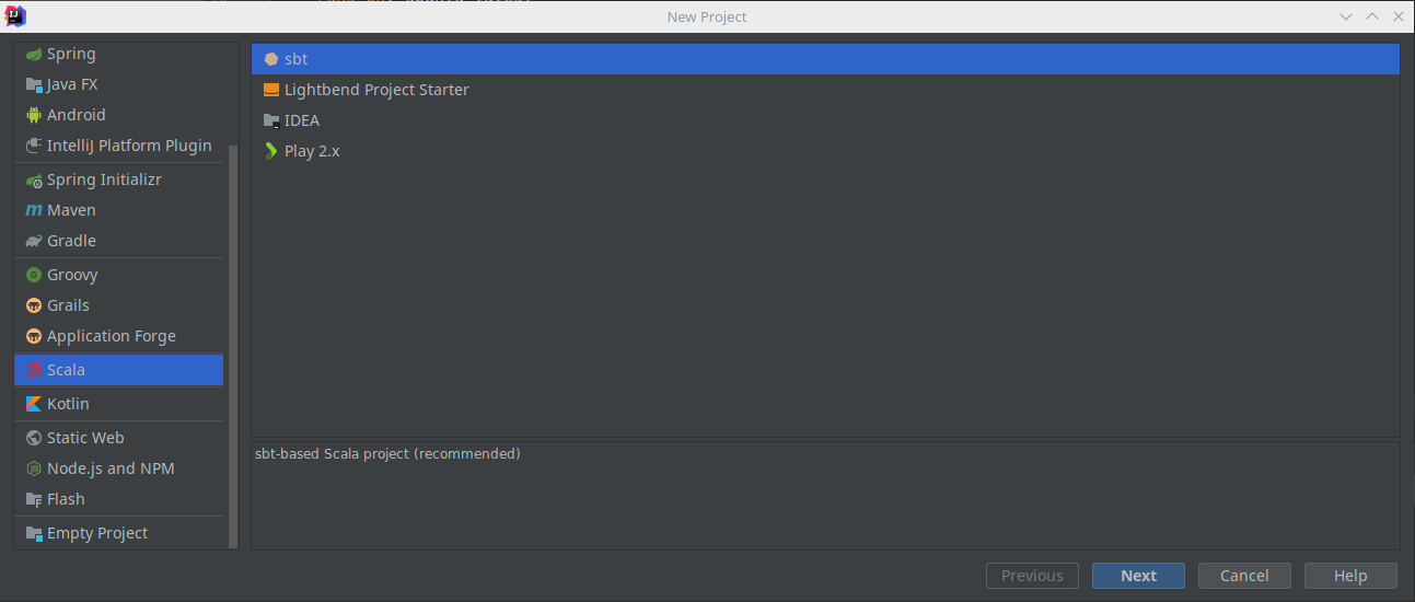Create a Project based on SBT