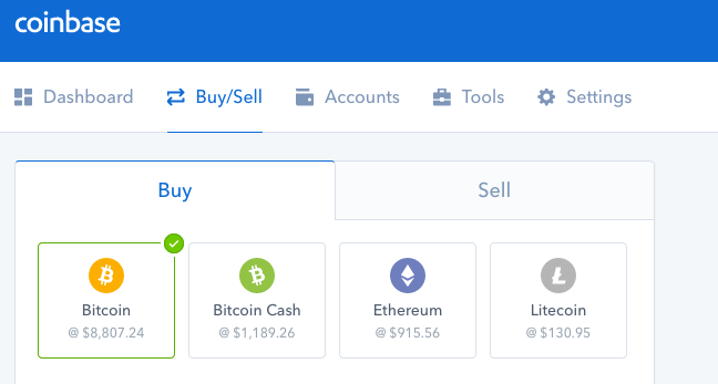 buy bitcoin cash with coinbase
