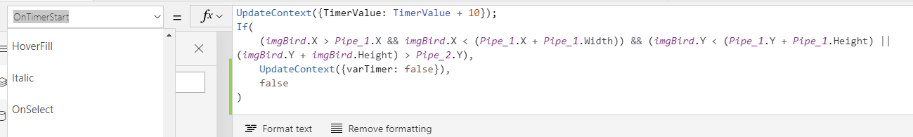 game development or animation in powerapps 