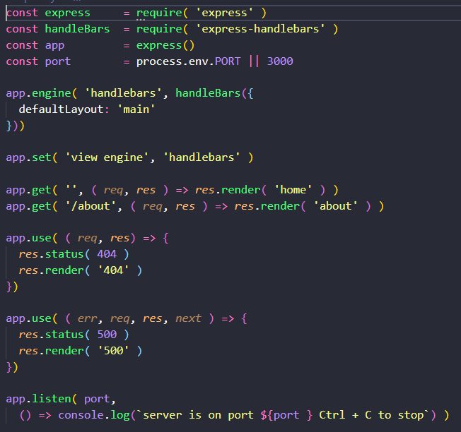 How To Create a Small Server With Express.js using Handlebars by