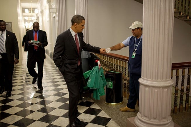 All that culture (ATC)_ the former US President Barack Obama’s fist bump greeting