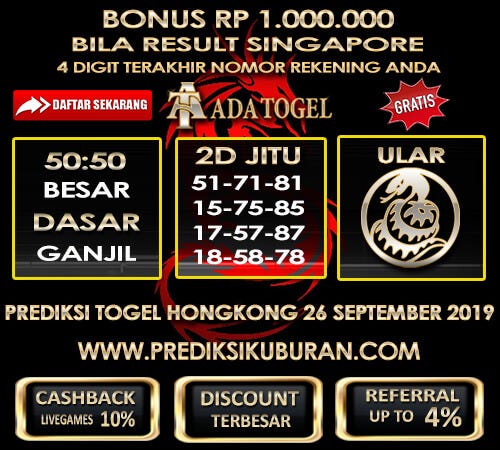 Prediksi Angka Jitu Togel Singapura Kamis 26 September 2019 By Prediksi Kuburan Medium