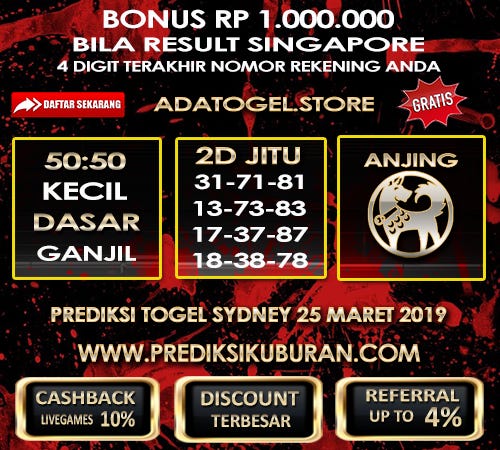 Prediksi Angka Jitu Bocoran Sydney Hari Ini 26 Maret 2019 By Prediksi Kuburan Medium