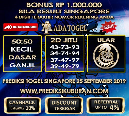 Prediksi Angka Jitu Togel Singapura Kamis 26 September 2019 By Prediksi Kuburan Medium