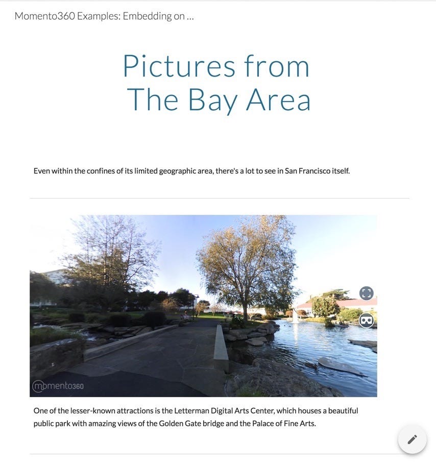 How To Embed 360 Photos In Your Google Sites Website By Momento360 The Momento360 Blog