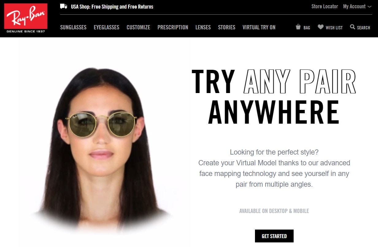 ray ban virtual