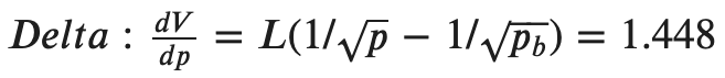 Delta function formula