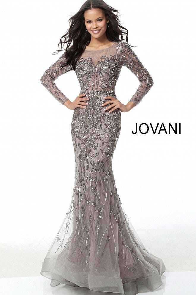 jovani long sleeve prom dresses