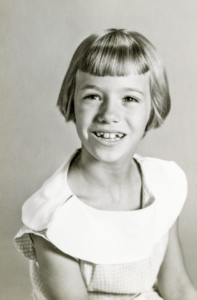 In the second grade with my bangs.