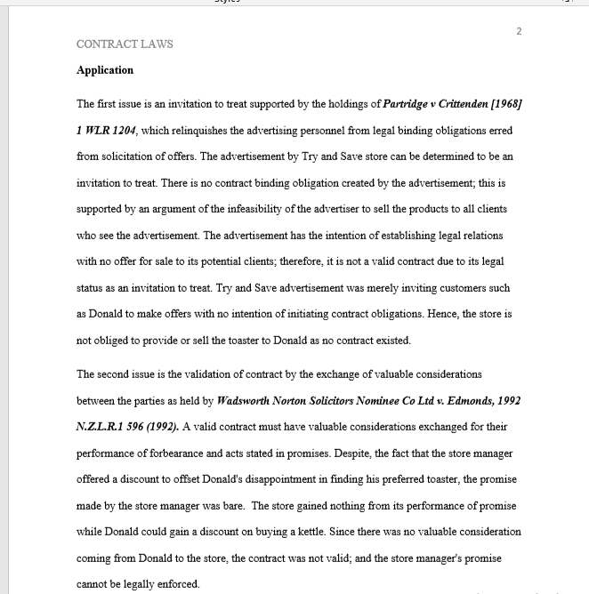 How To Write Case Law Business Laws The Law Of Contract By Samson N