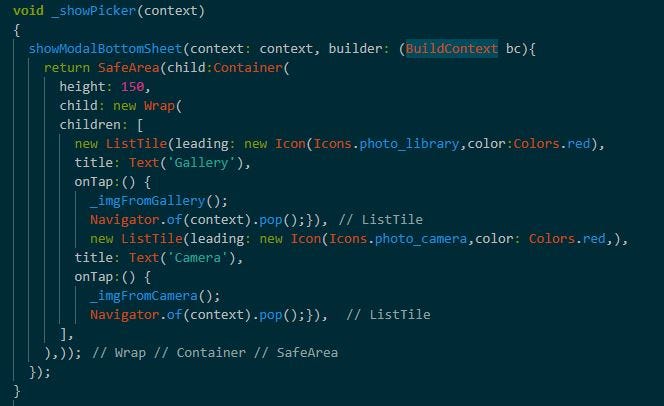 Take a Picture from Gallery & Camera in Flutter Apps | by Anamta Khan ...